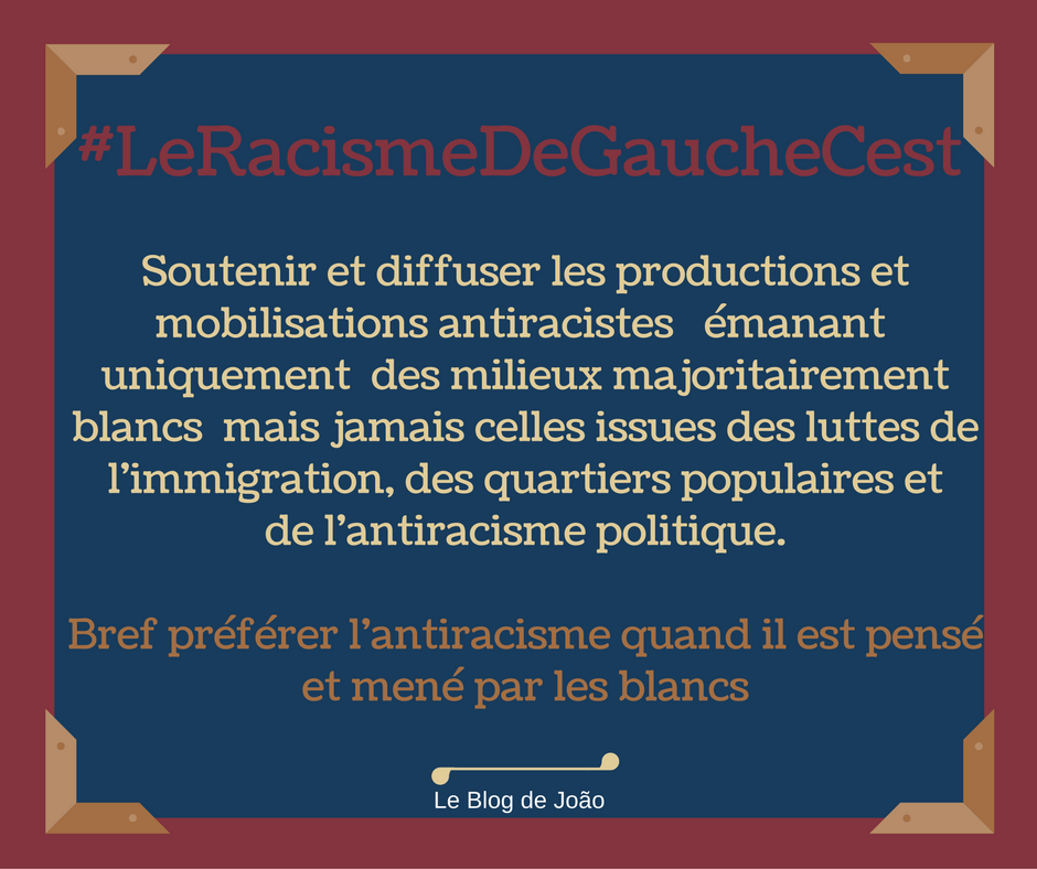 LE racisme de gauche c'est